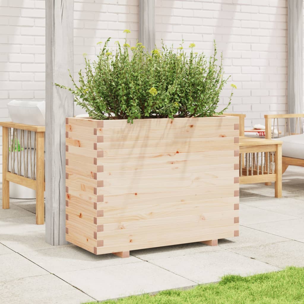 Garden flower box 90x40x72 cm solid pine