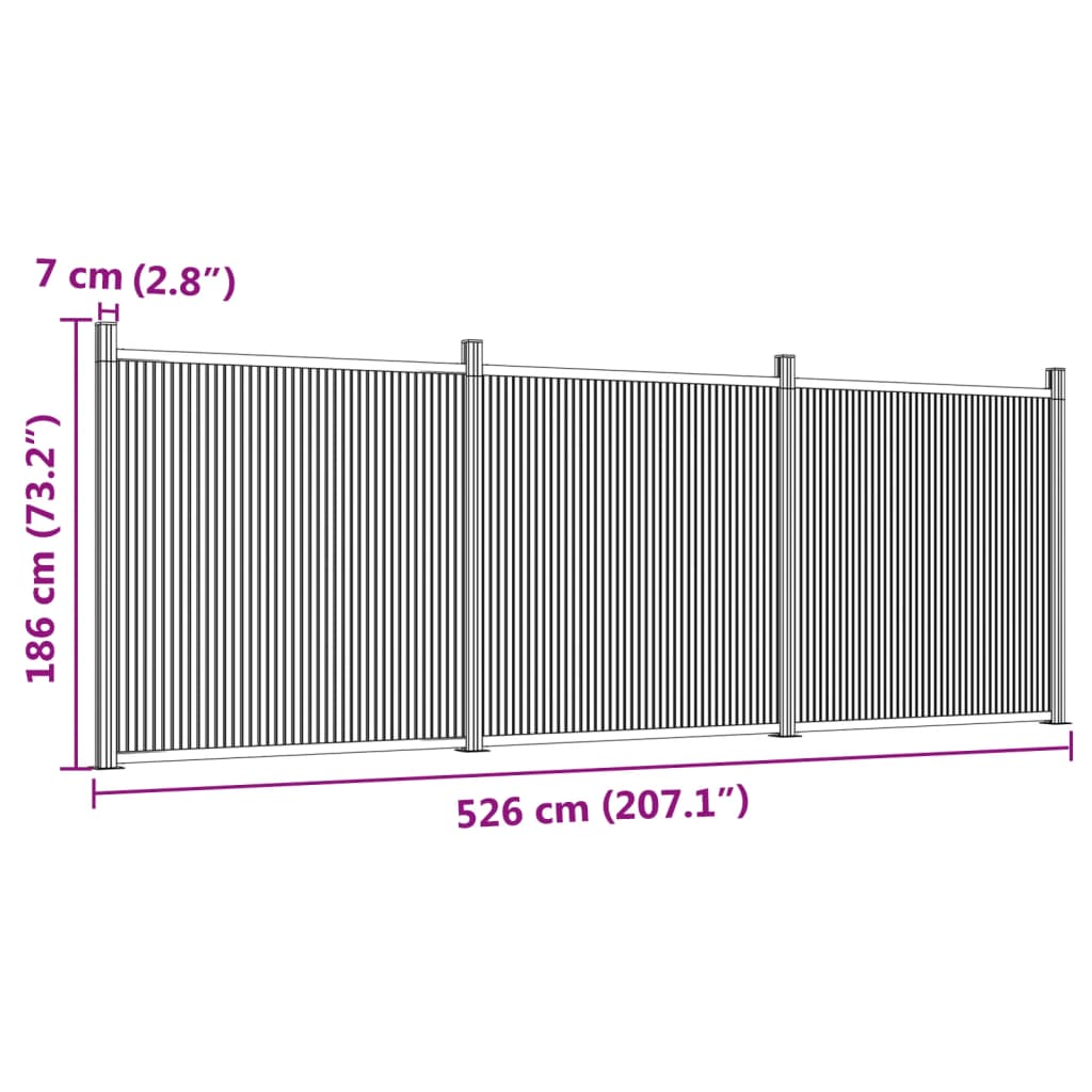 Aitapaneeli harmaa 526x186 cm WPC