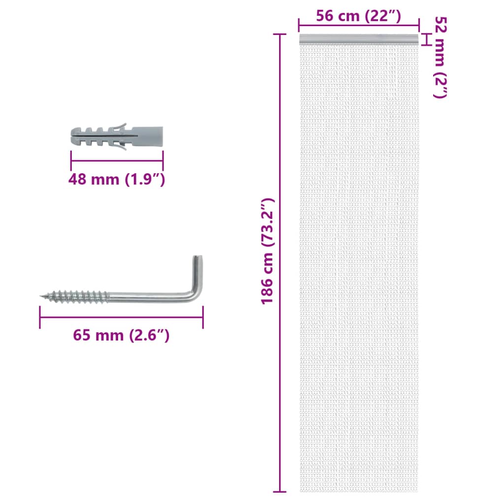 Hyönteisverho oveen 56x186 cm alumiini