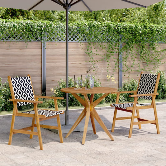 3-piece outdoor dining set solid acacia wood