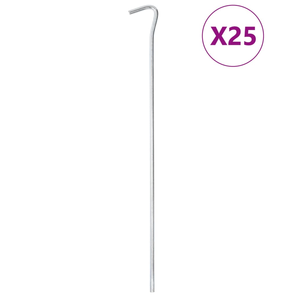 Telttatapit 25 kpl 30 cm Ø5 mm galvanoitu teräs