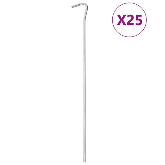 Telttatapit 25 kpl 30 cm Ø5 mm galvanoitu teräs