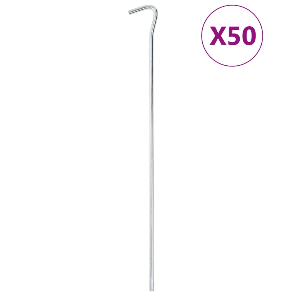 Telttatapit 50 kpl 30 cm Ø7 mm galvanoitu teräs