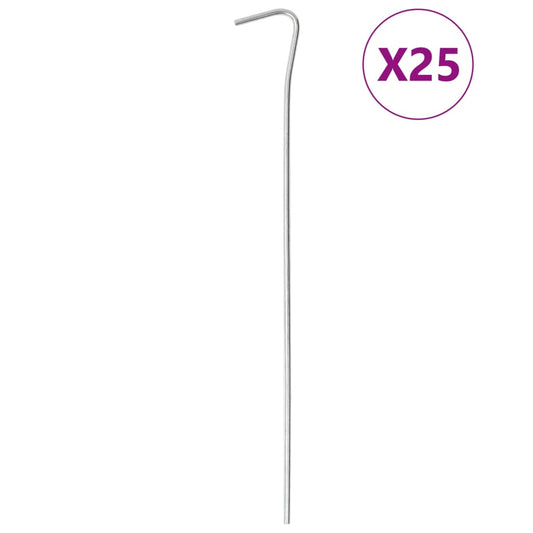 Telttatapit 25 kpl 23 cm Ø3 mm galvanoitu teräs