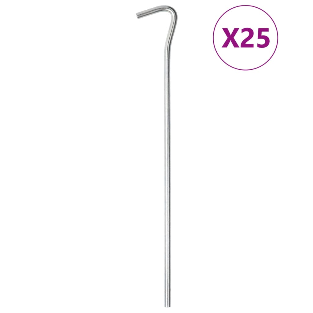 Telttatapit 25 kpl 23 cm Ø5 mm galvanoitu teräs