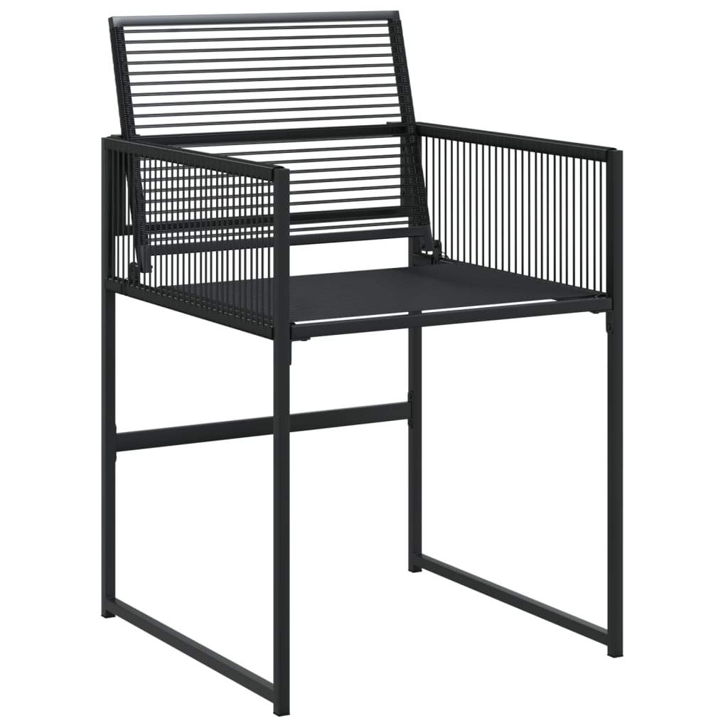 13-piece outdoor dining set black poly rattan