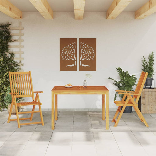 3-piece outdoor dining set solid acacia wood