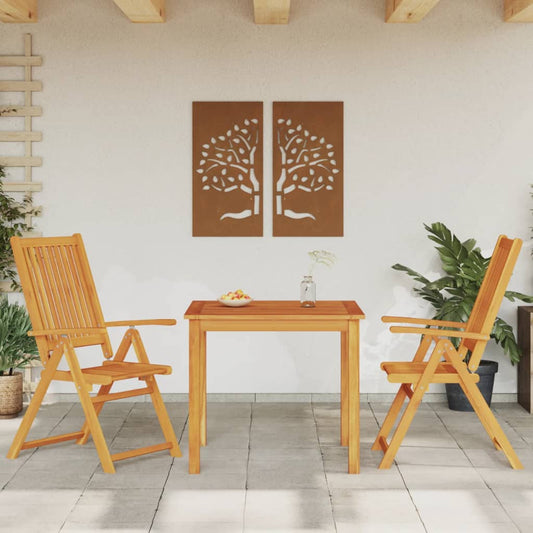 3-piece outdoor dining set solid acacia wood