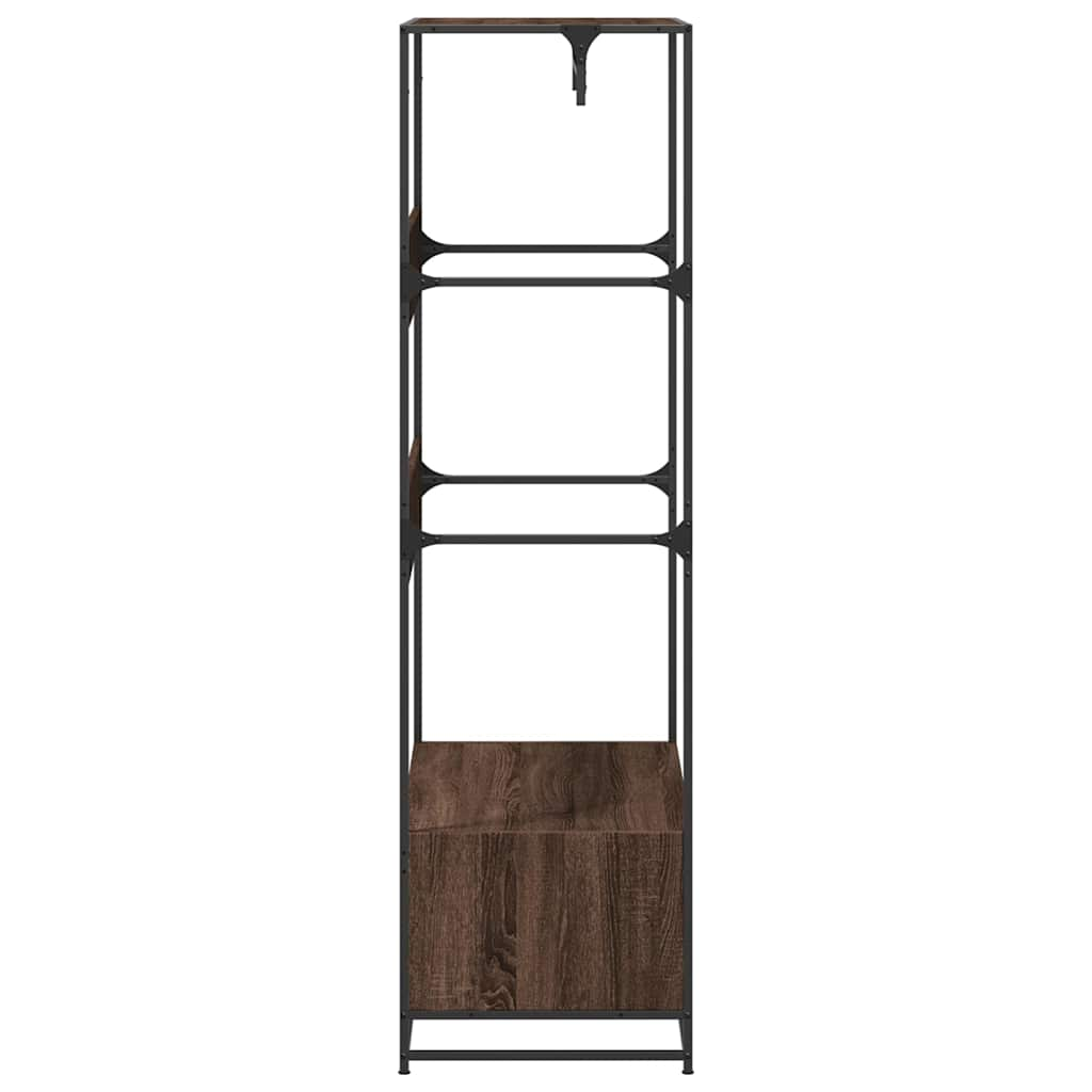 Vaatekaappi ruskea tammi 90x50x180 cm tekninen puu