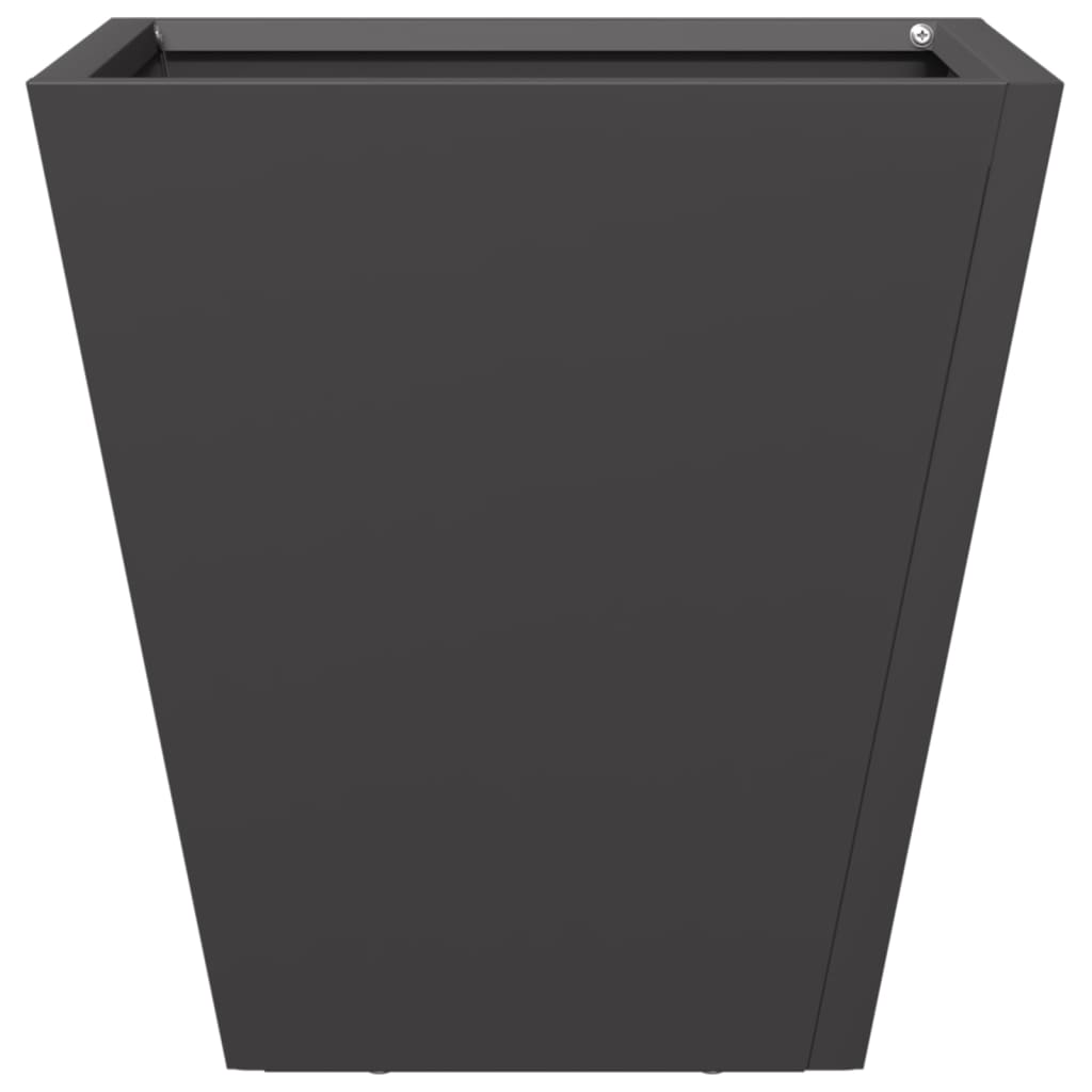 Garden flower box black 30x30x30 cm steel