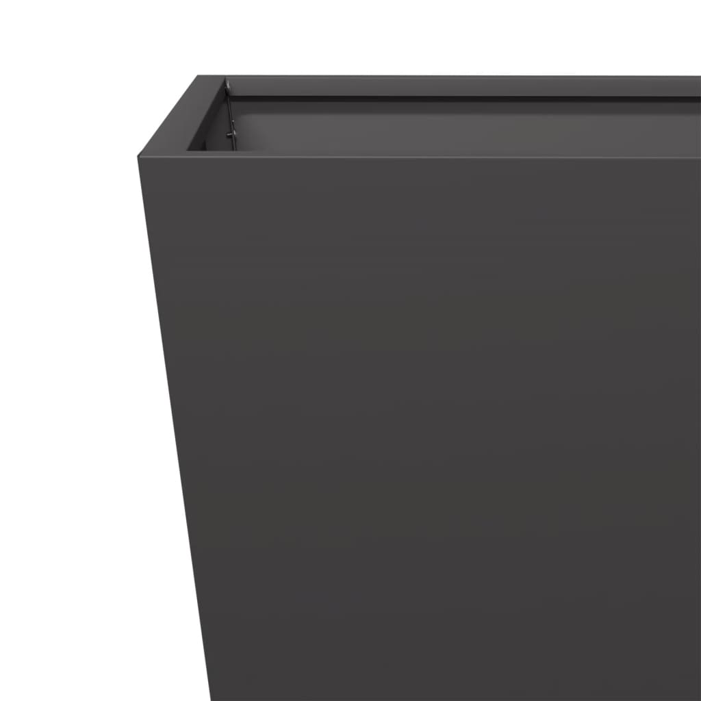 Garden flower box black 30x30x30 cm steel