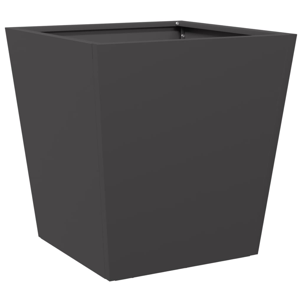 Garden flower box black 40x40x40 cm steel