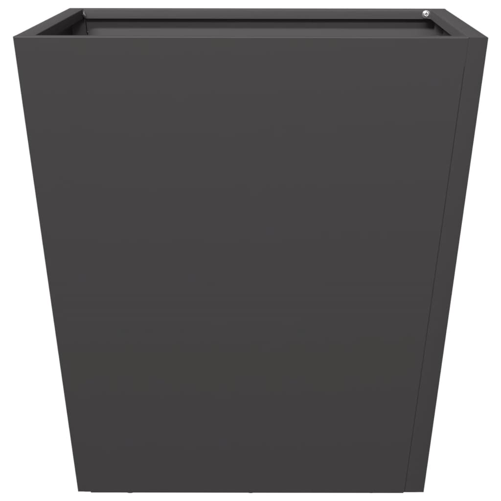 Garden flower box black 40x40x40 cm steel