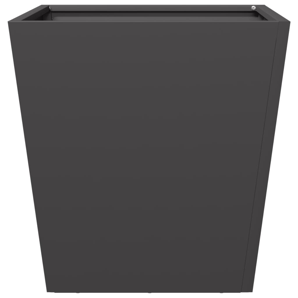 Garden flower box black 40x40x40 cm steel