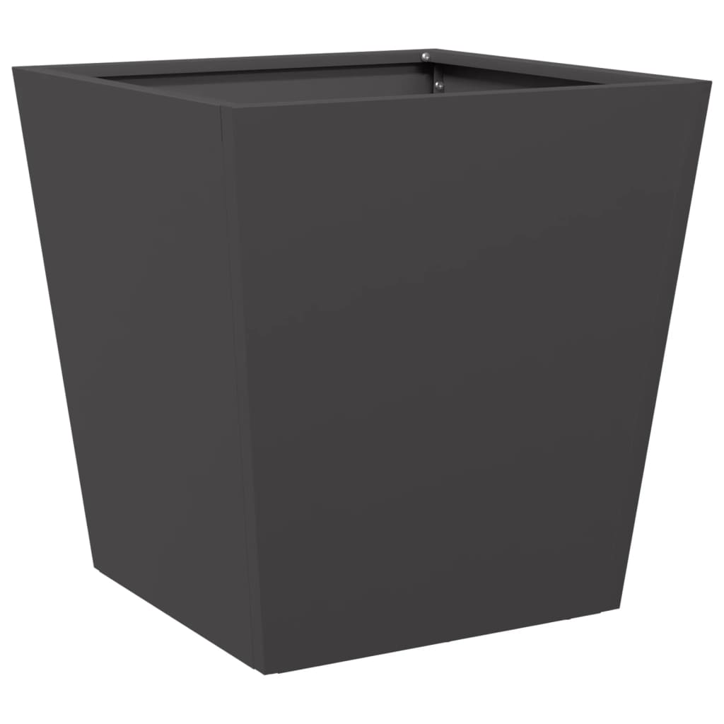 Garden flower box black 40x40x40 cm steel