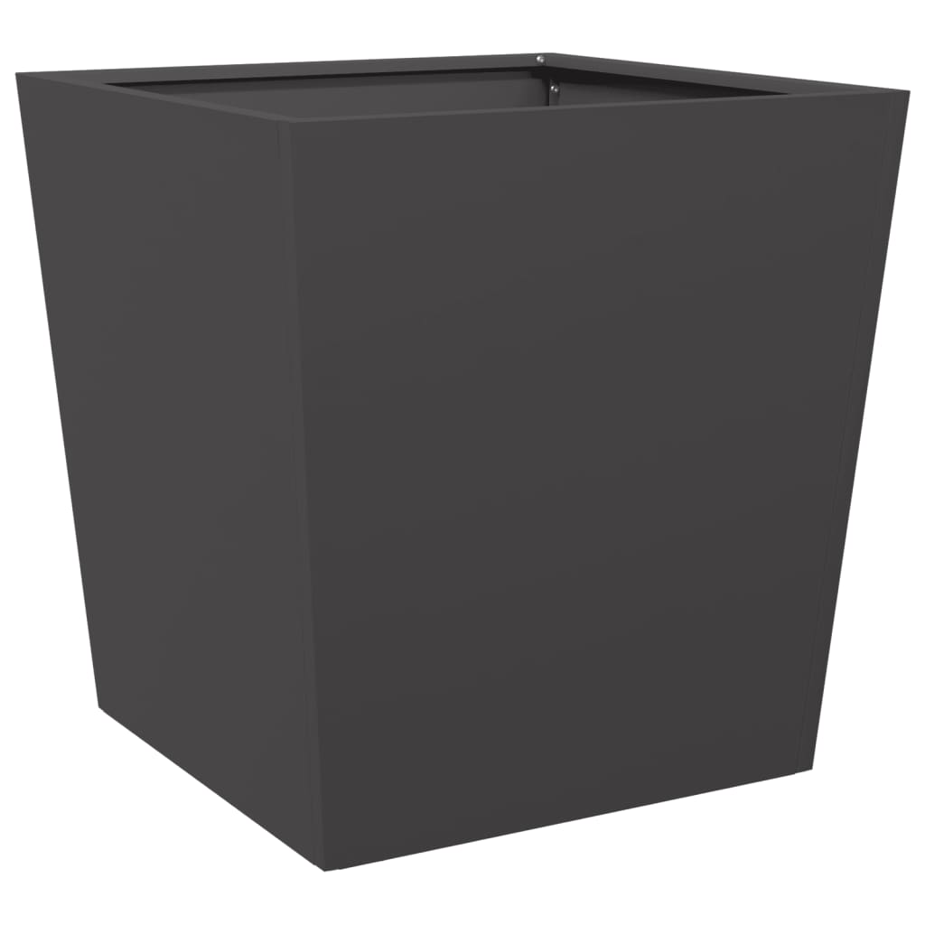 Garden flower box black 50x50x50 cm steel