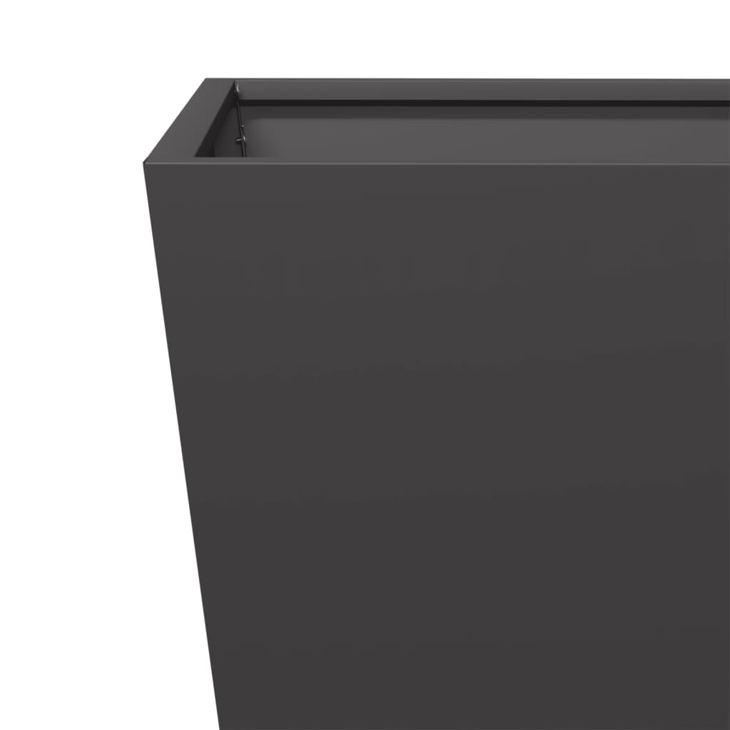 Garden flower box black 50x50x50 cm steel