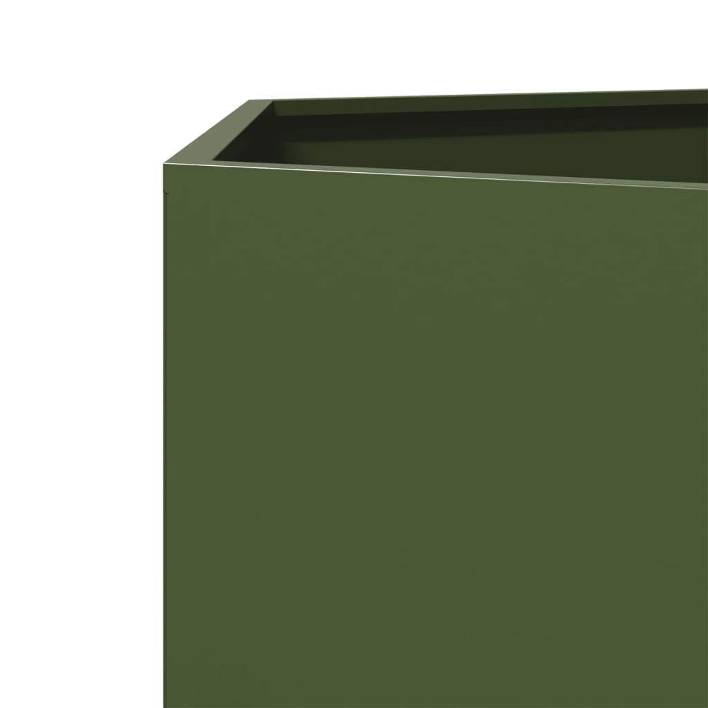 Garden flower box green hexagonal 69x60x45 cm steel