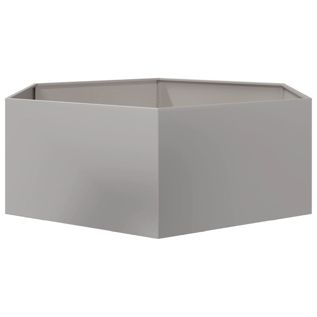 Garden flower box hexagonal 138x120x45 cm steel