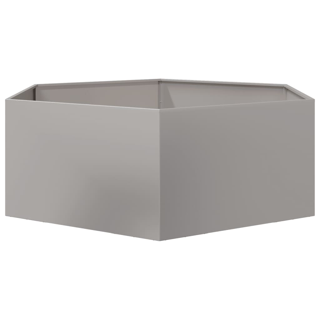 Garden flower box hexagonal 138x120x45 cm steel