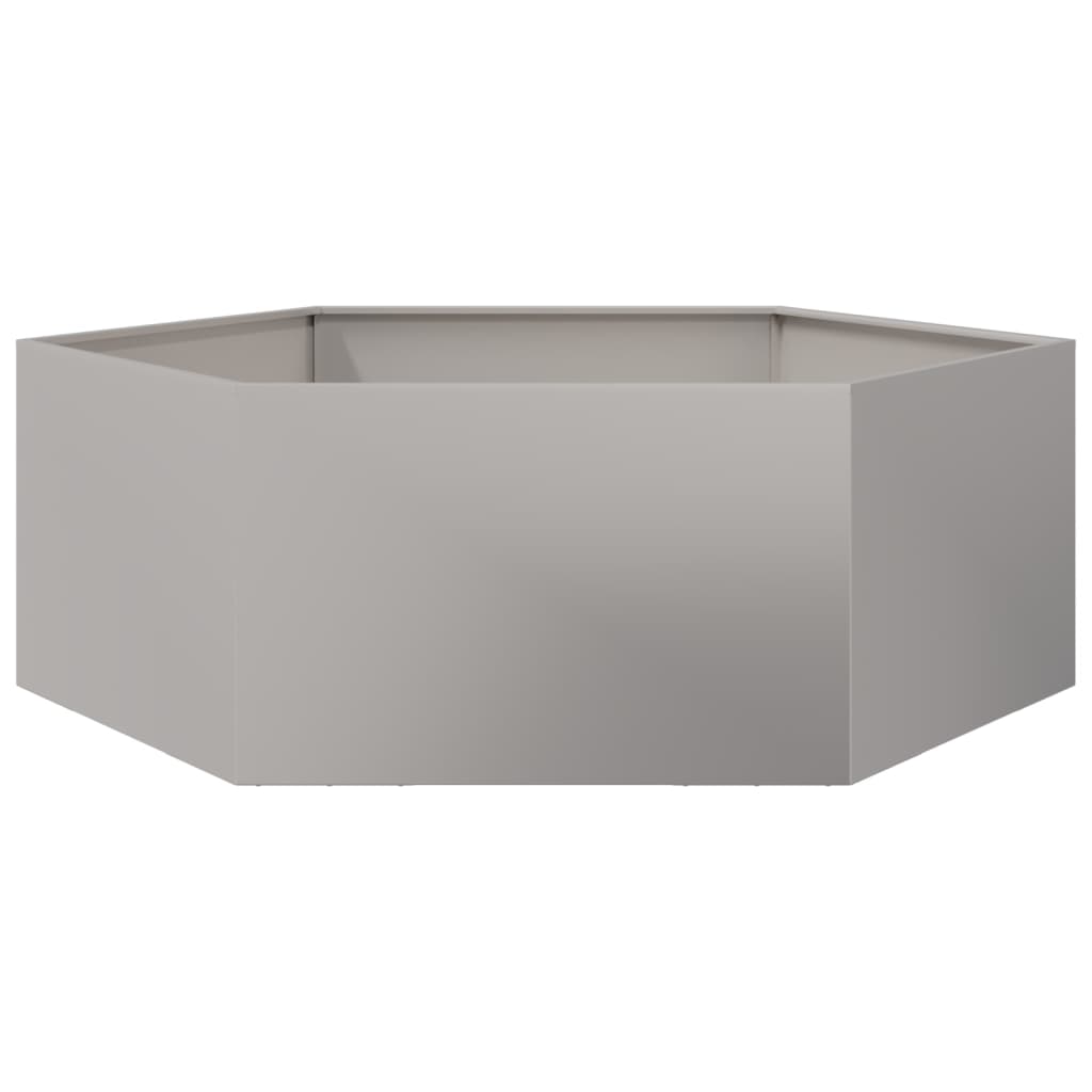 Garden flower box hexagonal 138x120x45 cm steel