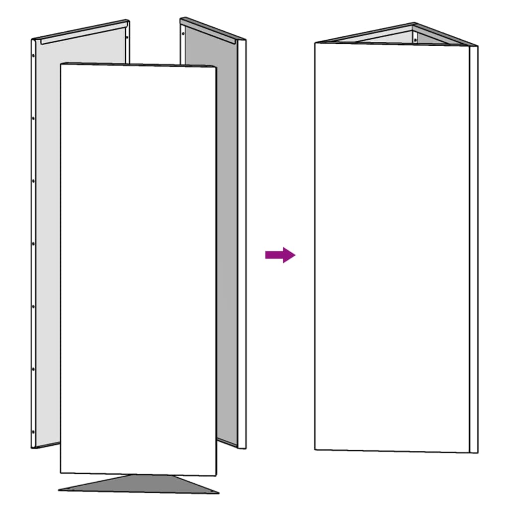 Puutarhakukkalaatikko antrasiitti kolmio 30x26x75 cm teräs