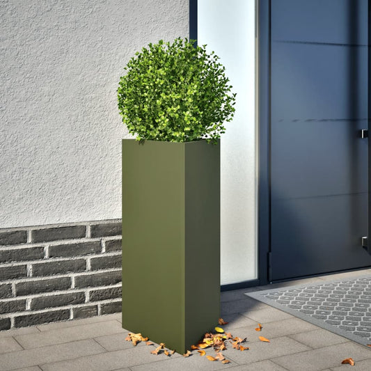 Garden flower box green triangle 40x34.5x70 cm steel