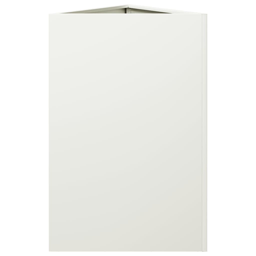 Garden flower box white triangle 50x43x75 cm steel