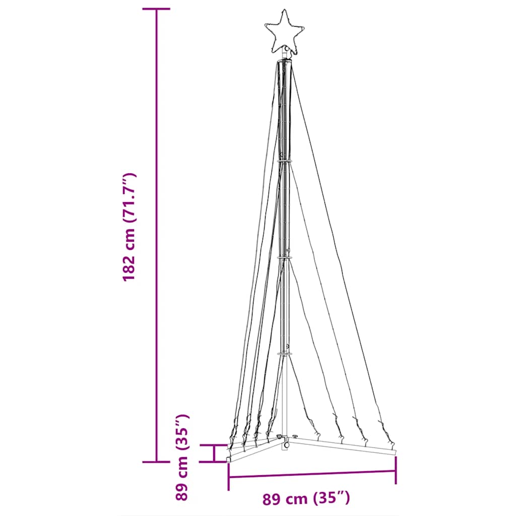 joulukuusenvalo 339 LEDiä Lämmin valkoinen 182 cm