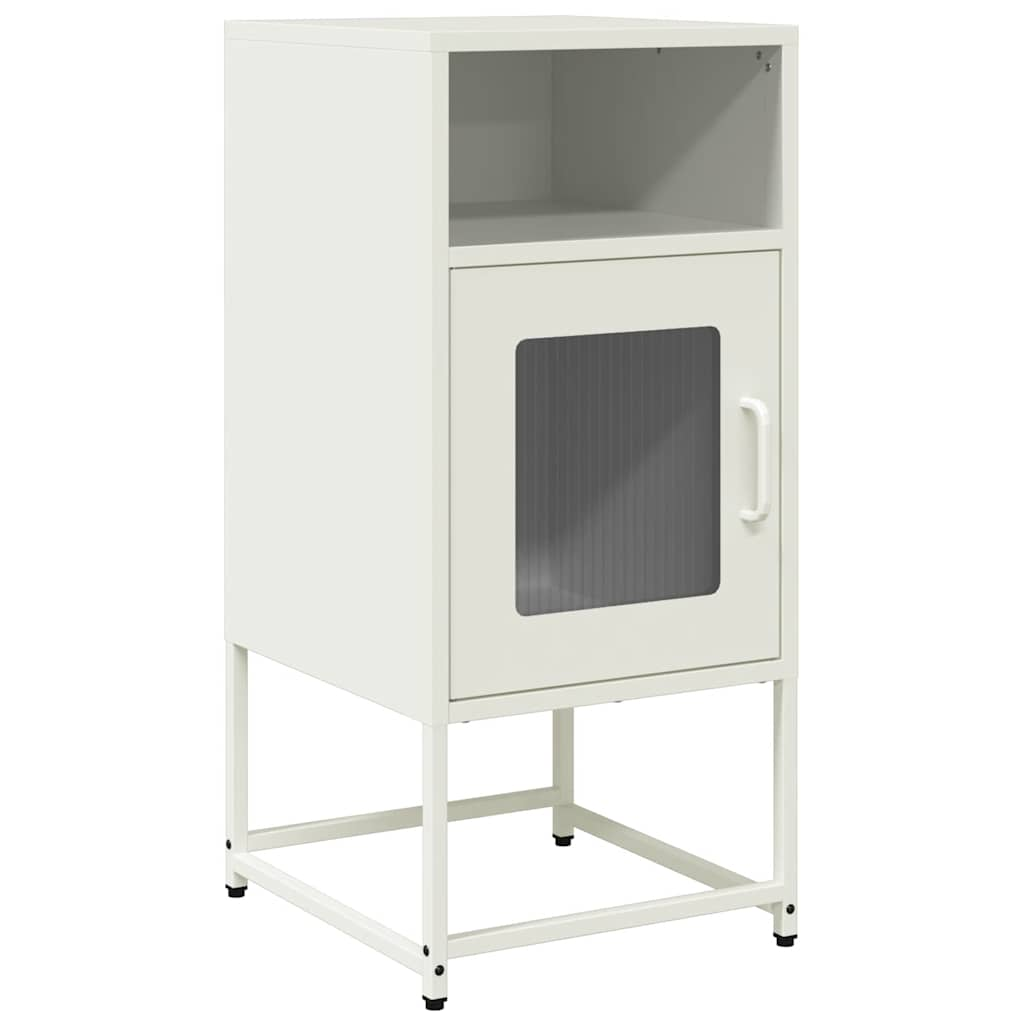 bedside cabinet White 36x39x78 cm Cold rolled steel