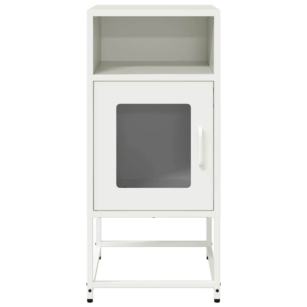 bedside cabinet White 36x39x78 cm Cold rolled steel