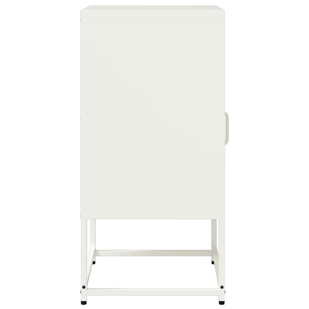 bedside cabinet White 36x39x78 cm Cold rolled steel