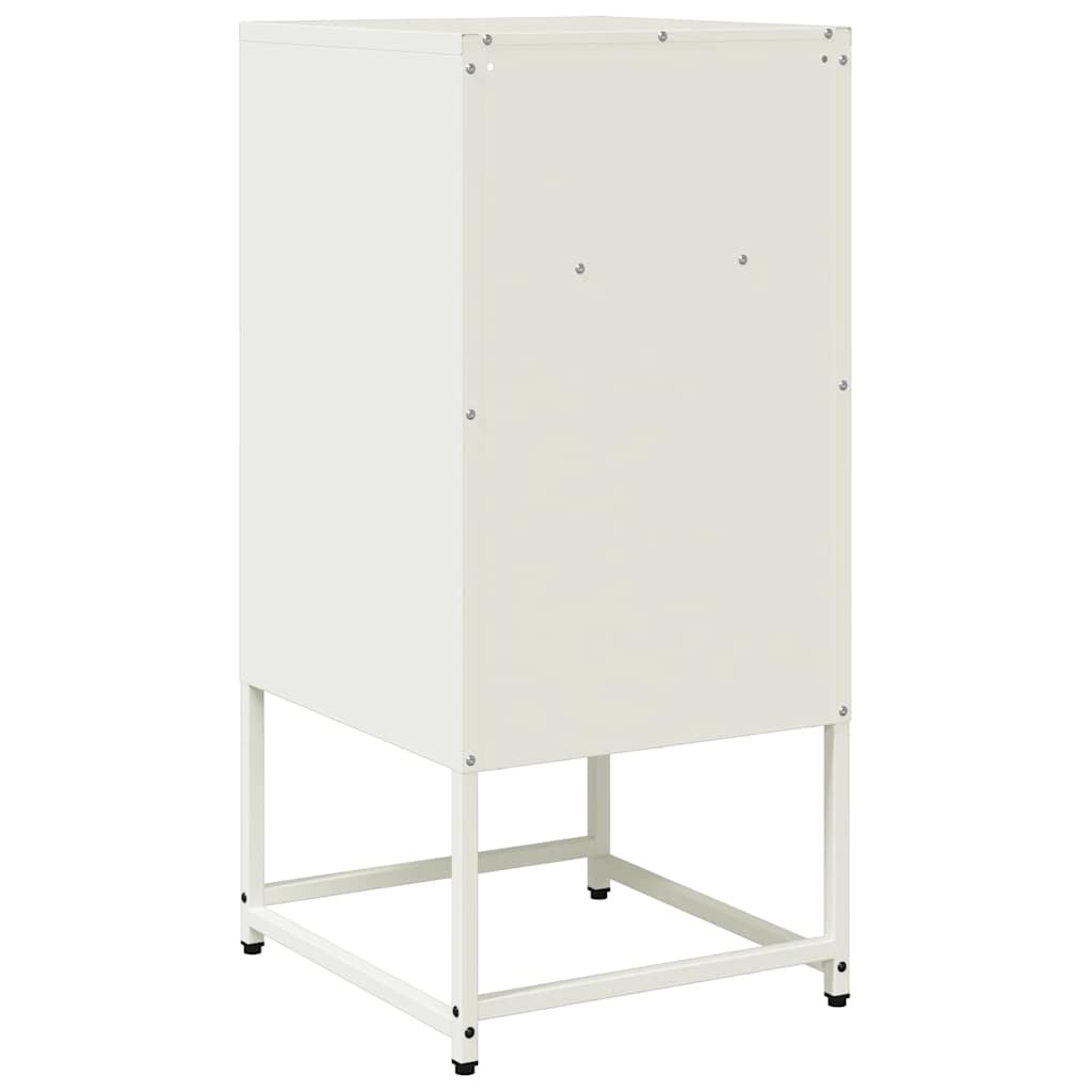 bedside cabinet White 36x39x78 cm Cold rolled steel