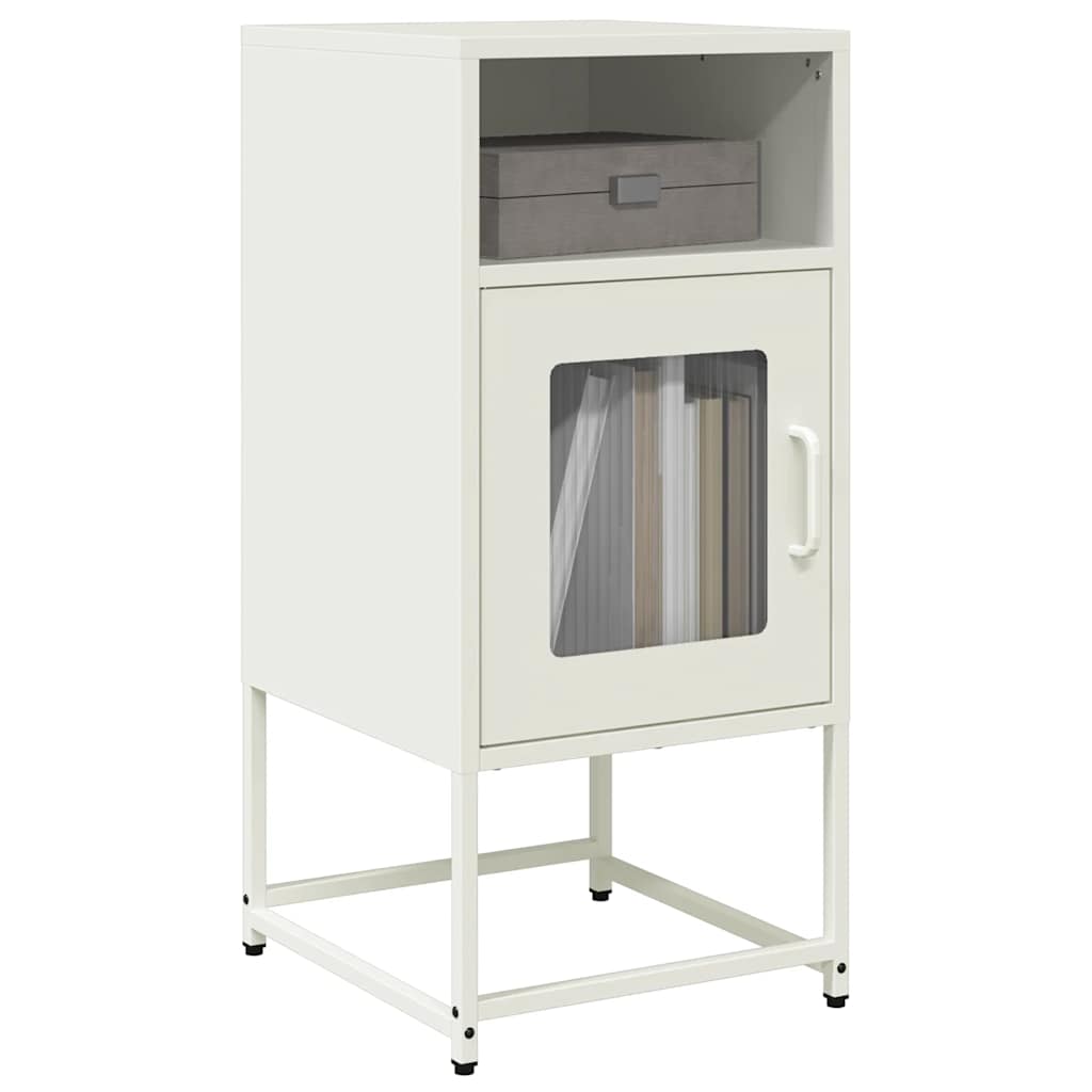 bedside cabinet White 36x39x78 cm Cold rolled steel