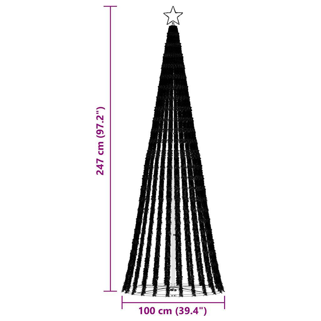 joulukuusen valokartio 475 LEDiä Lämmin valkoinen 247 cm