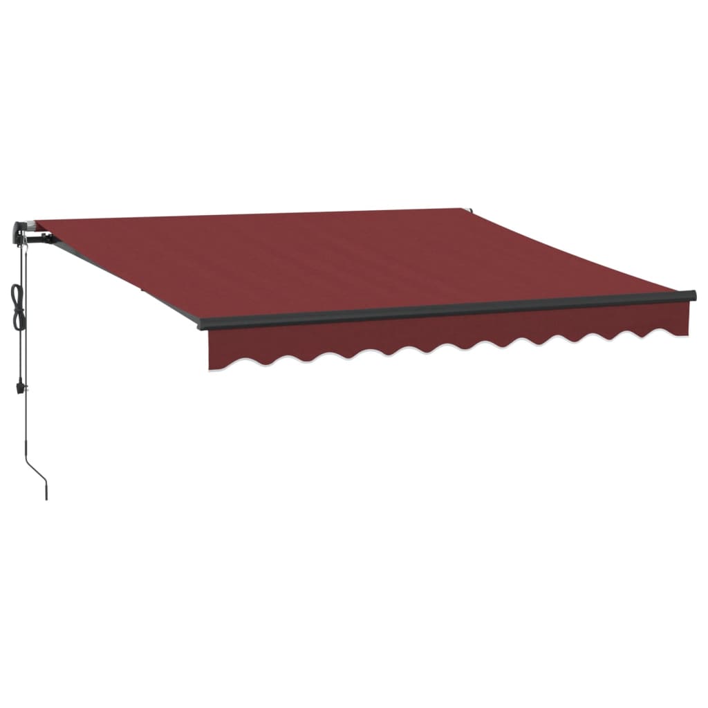 Automatic awning LEDs burgundy 300x250 cm