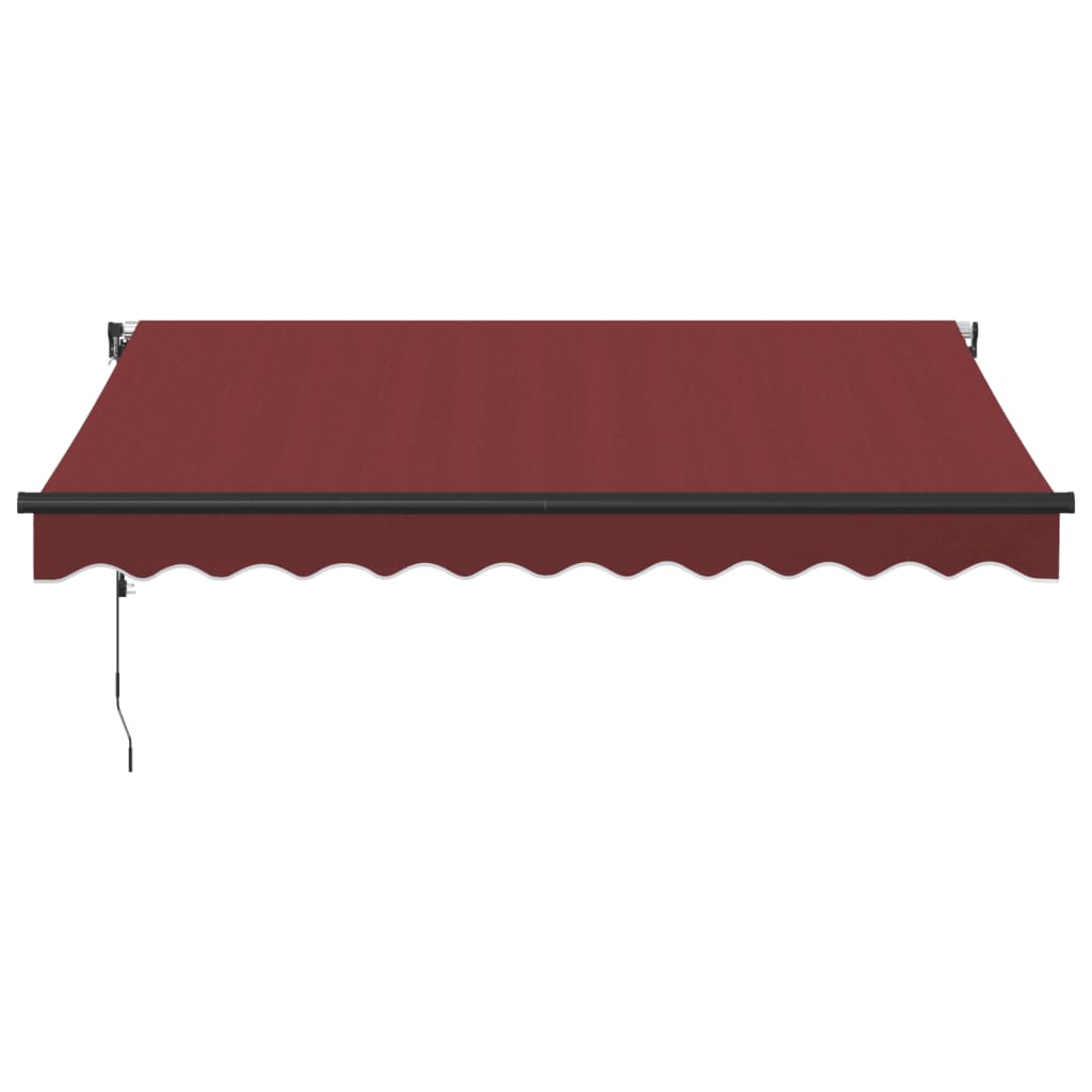 Automatic awning LEDs burgundy 300x250 cm