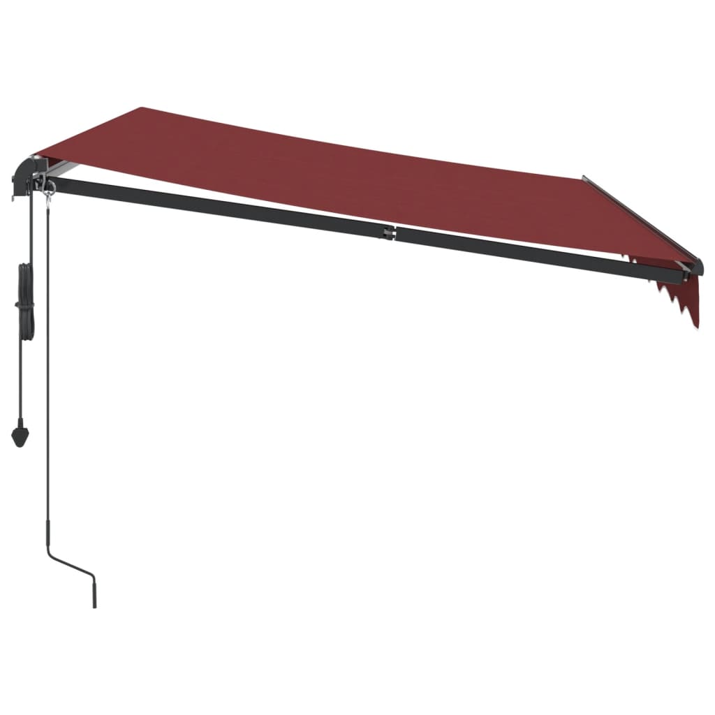 Automatic awning LEDs burgundy 300x250 cm