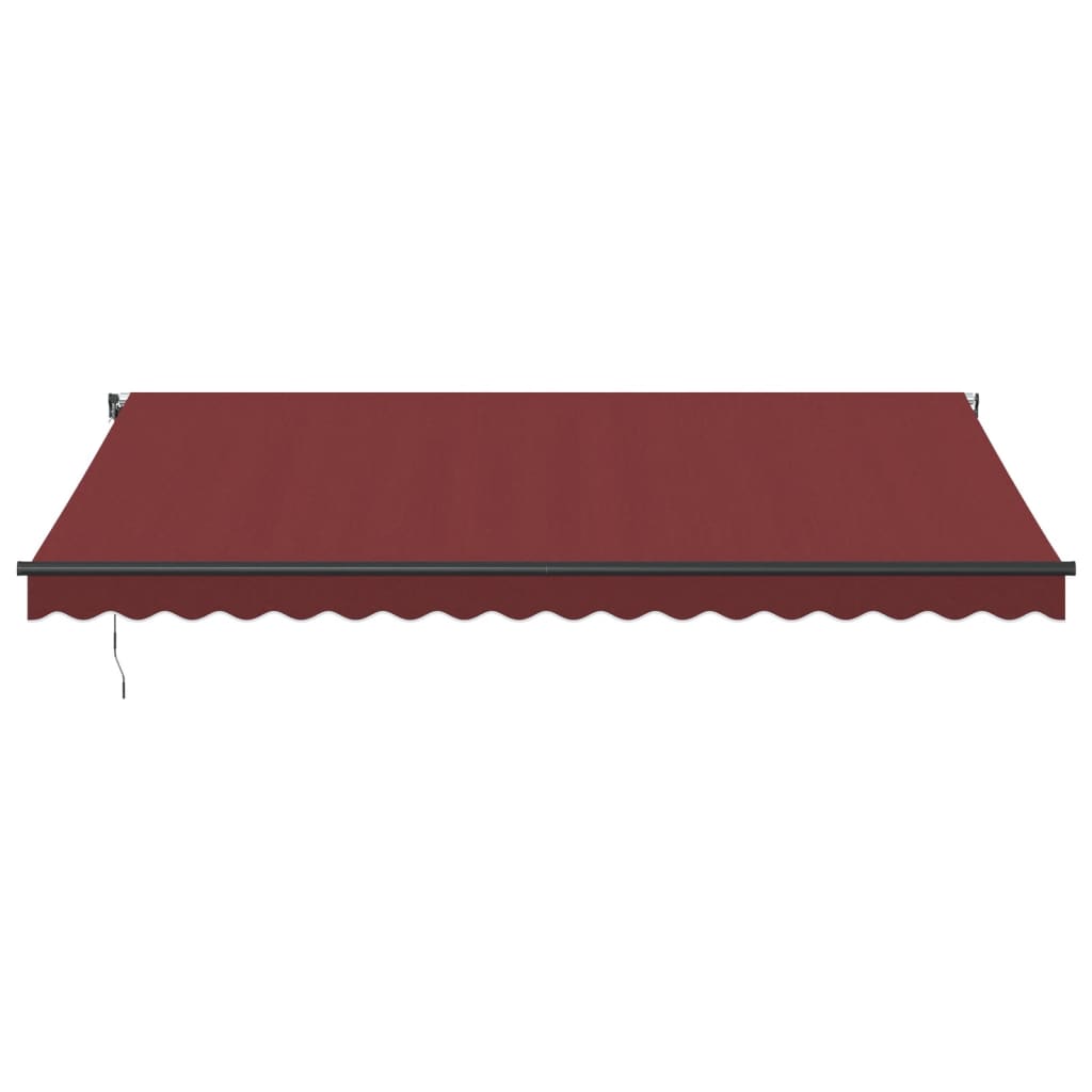 Automatic awning with LEDs, burgundy 450x300 cm