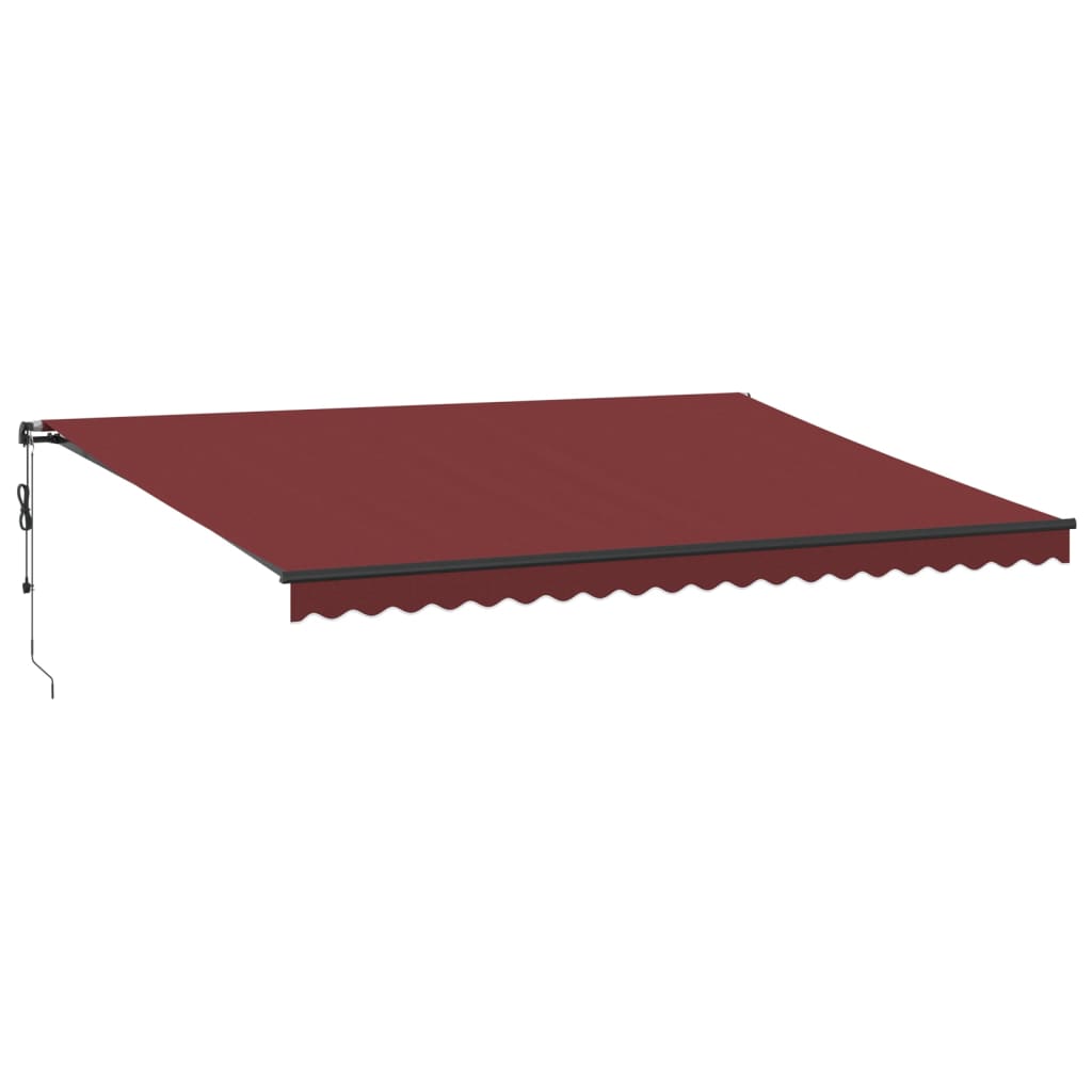 Automatic awning LEDs burgundy 500x300 cm