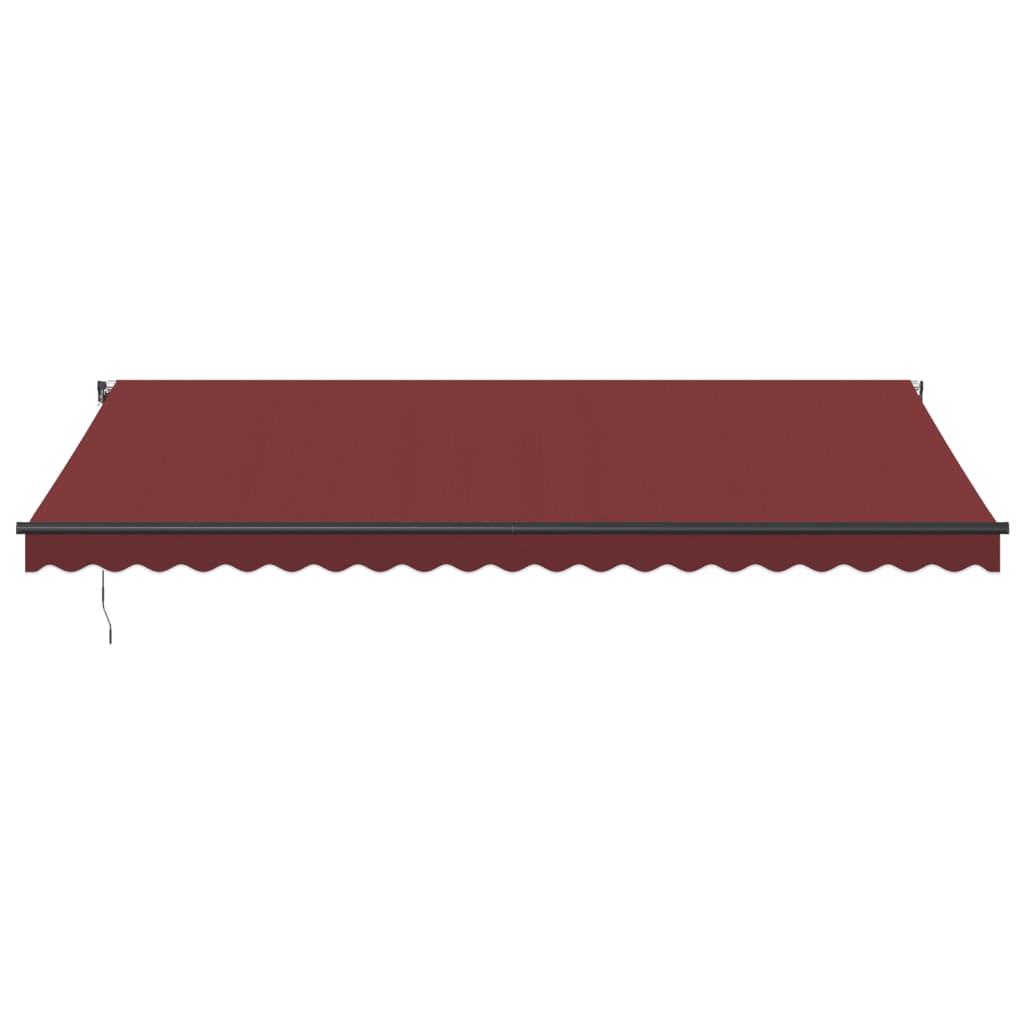 Automatic awning LEDs burgundy 500x300 cm