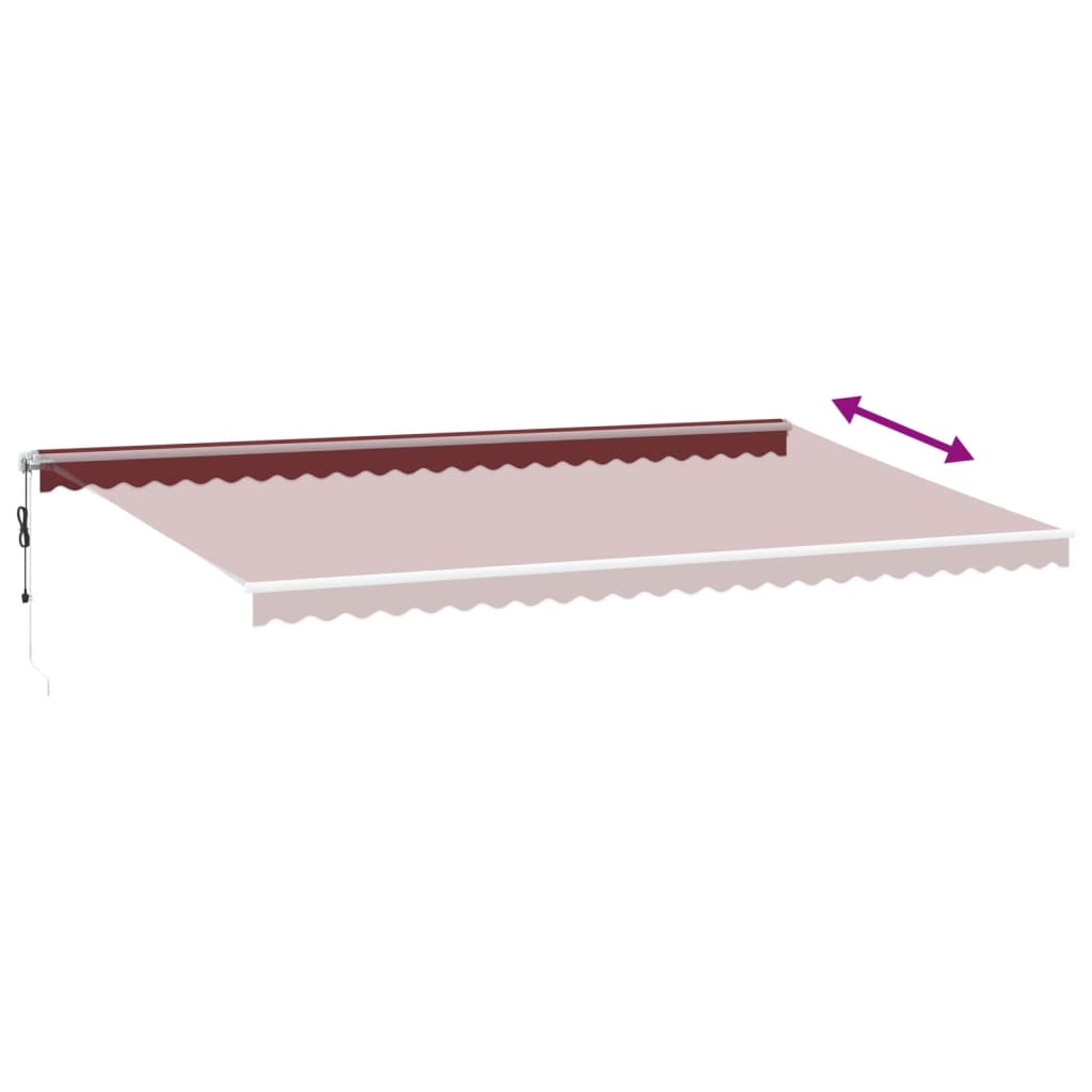 Automatic awning burgundy 600x300 cm