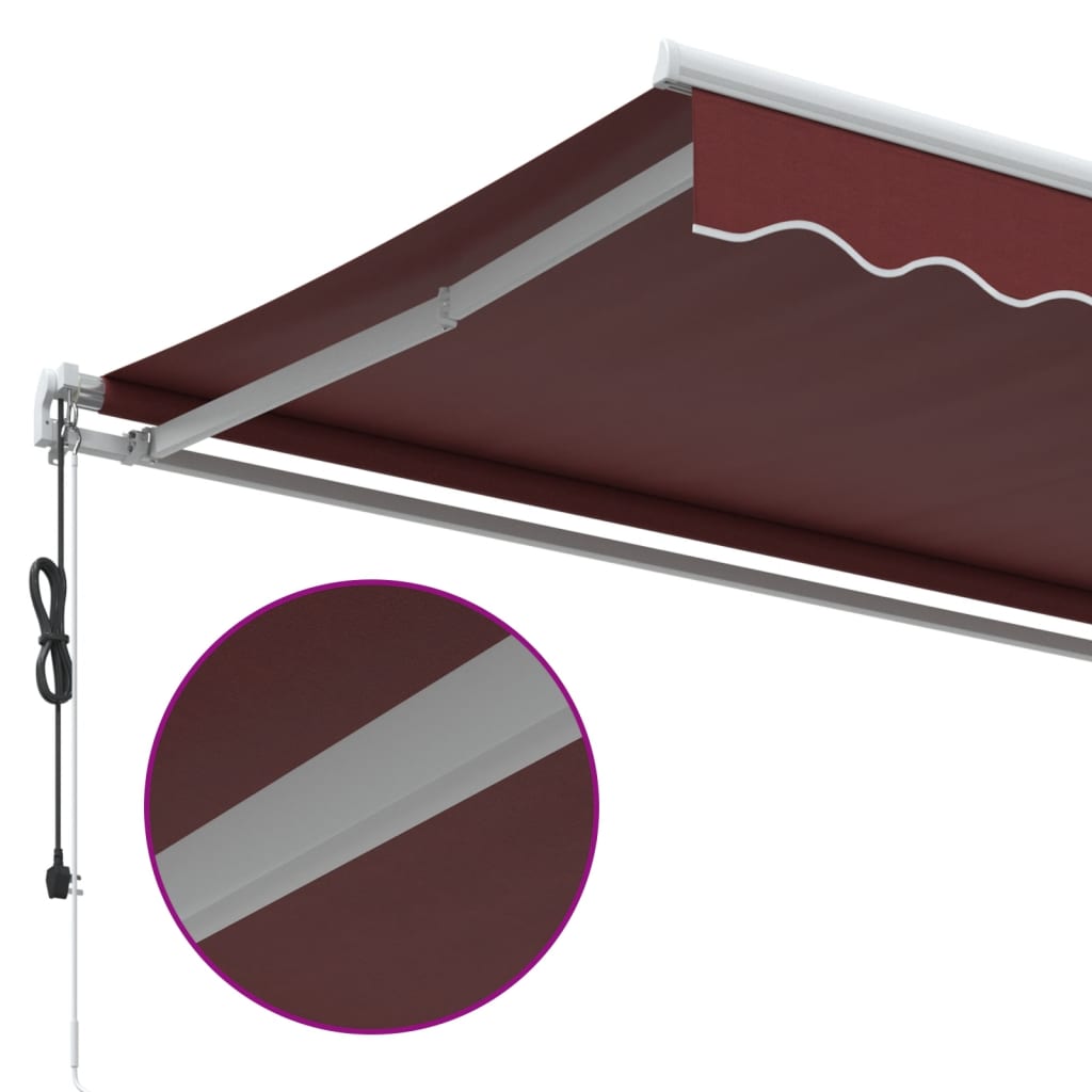 Automatic awning burgundy 600x300 cm