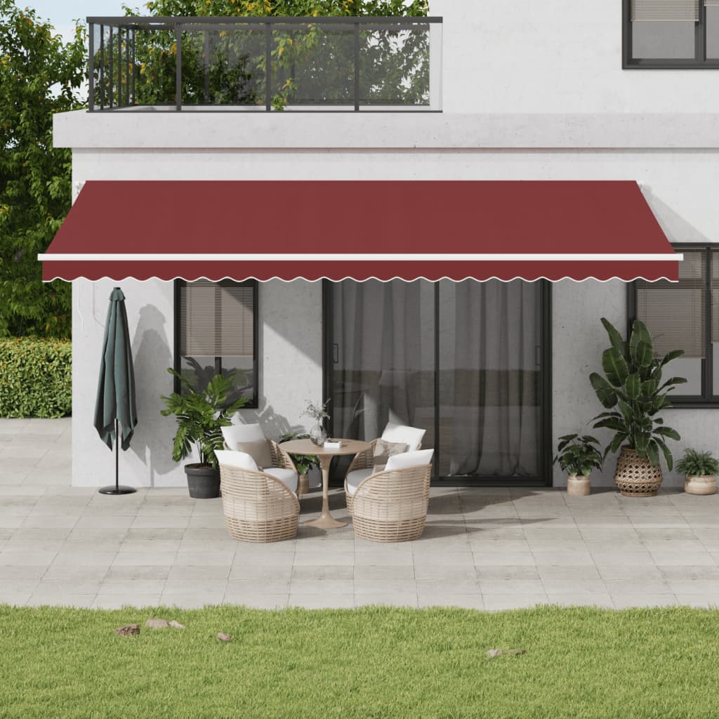 Automatic awning burgundy 600x300 cm