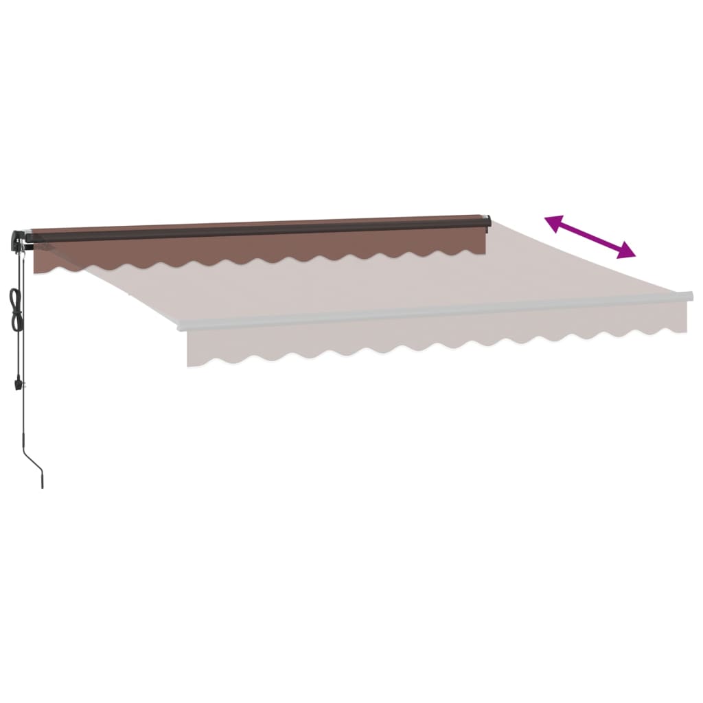 Automatic awning brown 350x250 cm