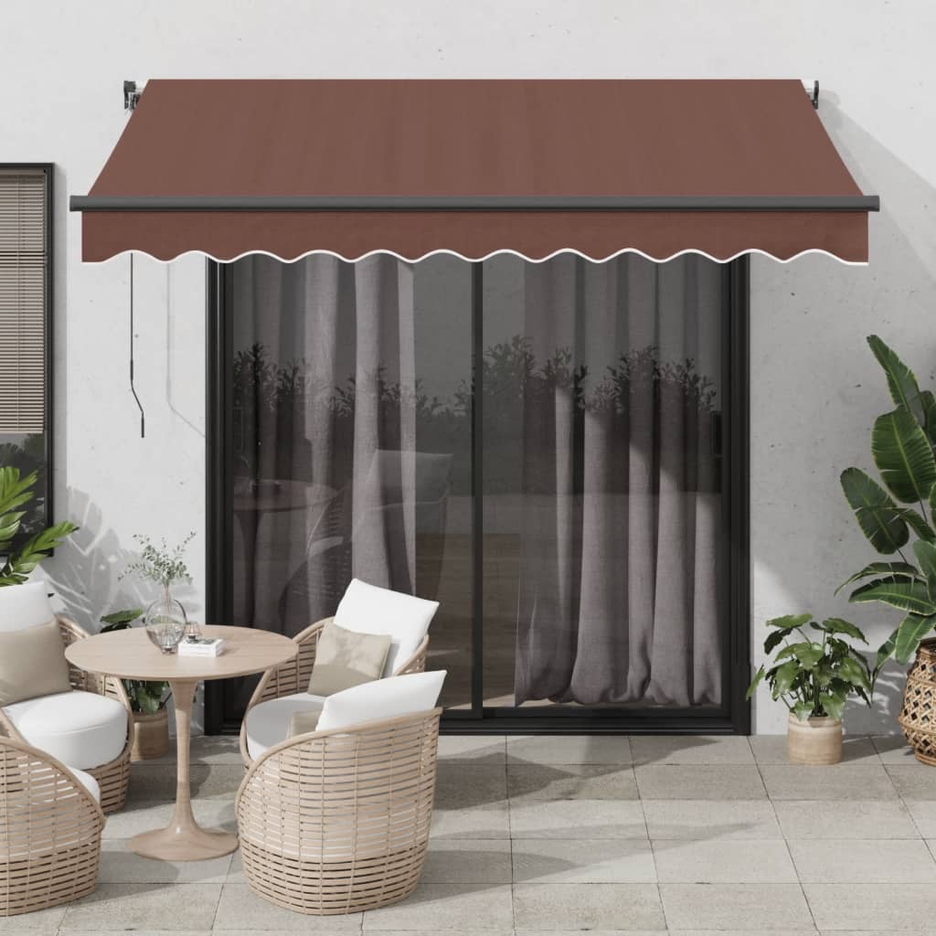 Automatic awning brown 350x250 cm