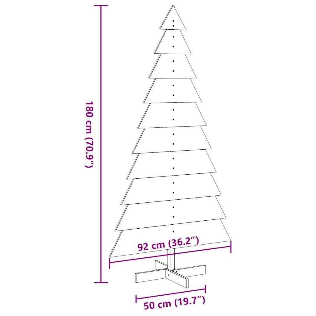 Puinen koristejoulukuusi valkoinen 180 cm täysi mänty