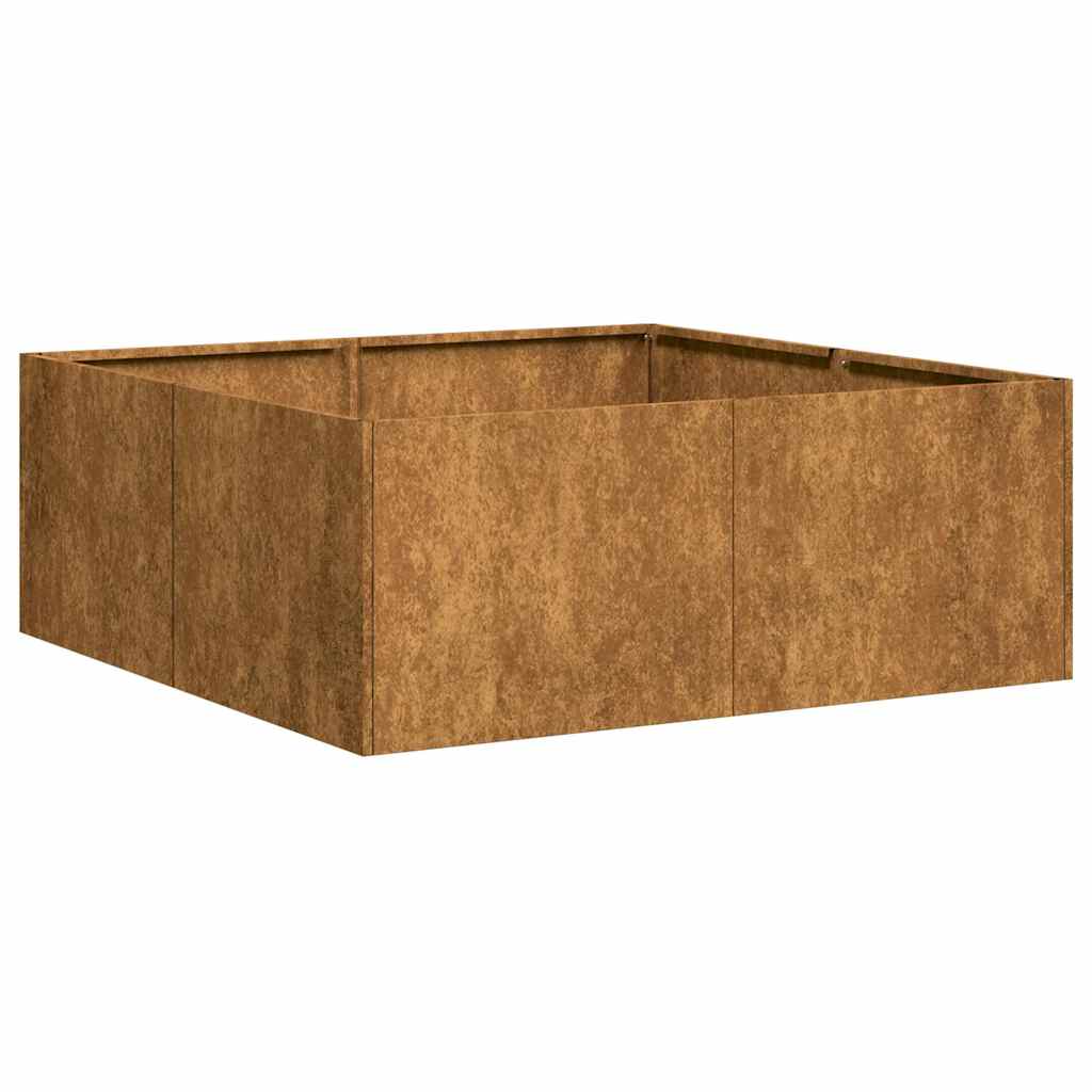 Flower box rust 80x80x30 cm weatherproof steel