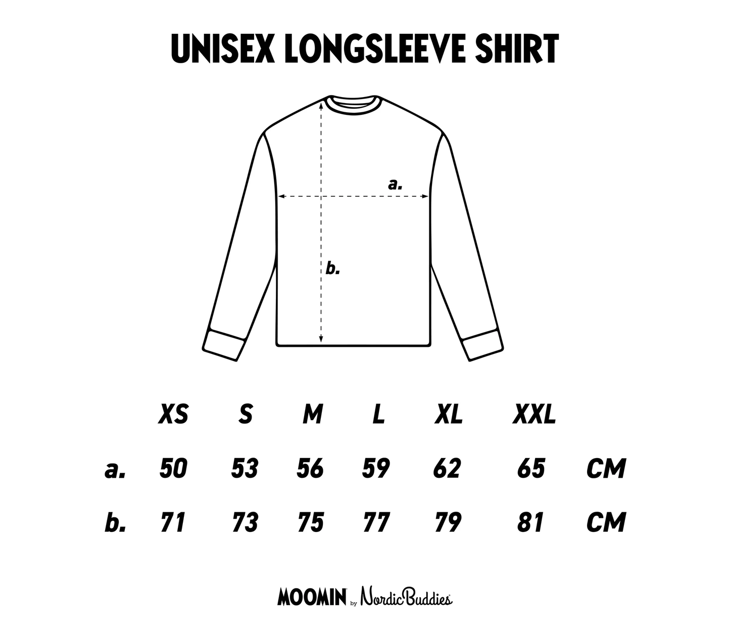 Moomintroll's Adventure Longsleeve Shirt With Cuffrib Unisex - White