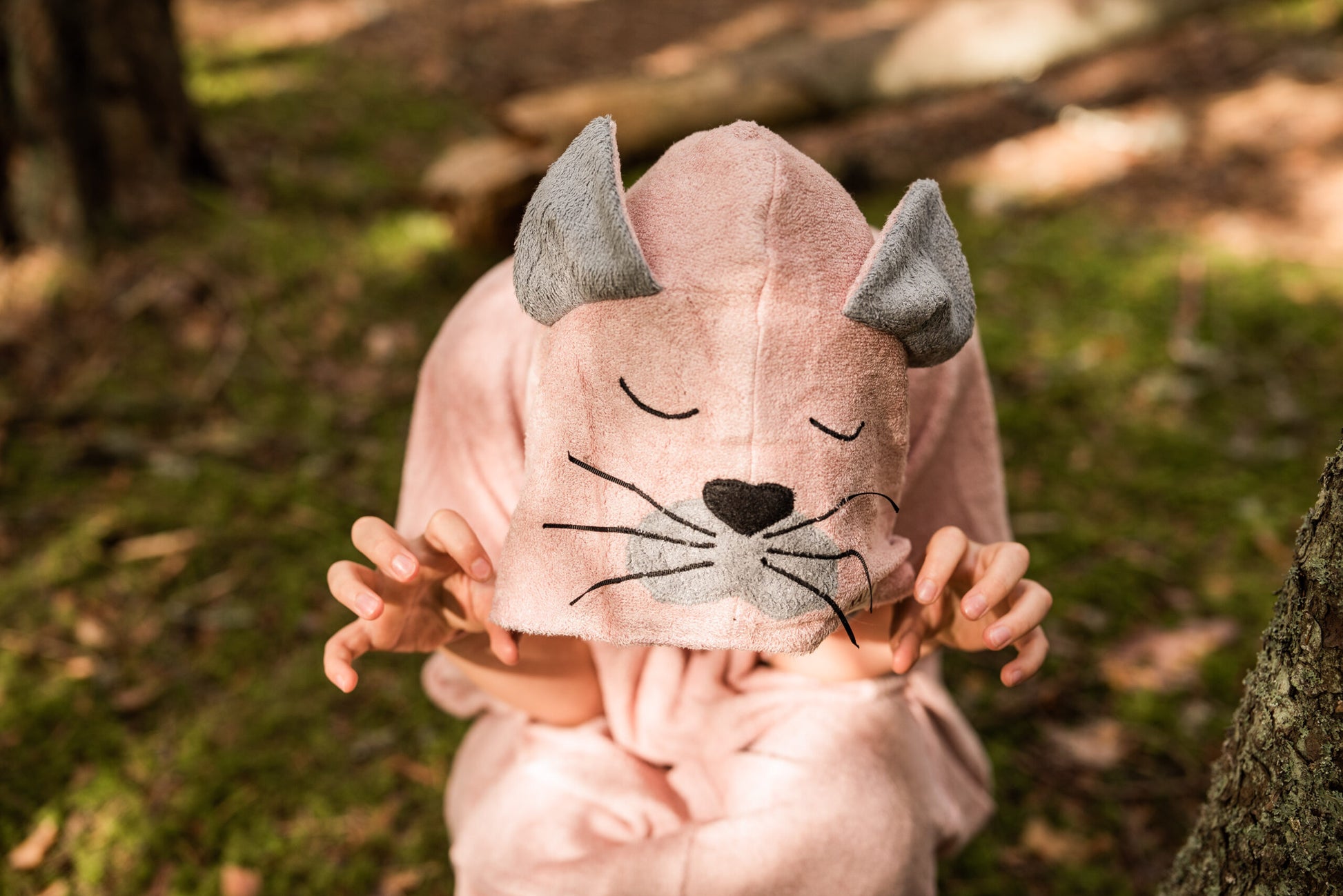 Long-Sleeve Poncho CAT - Bamboo Terry